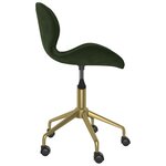 Vidaxl chaise pivotante de salle à manger vert foncé velours