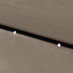 vidaXL Parasol de jardin avec LED et mât en acier taupe 2x3 m