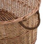 vidaXL Panier à bois de chauffage poignées de transport 88x57x34 cm
