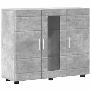 vidaXL Buffet Gris béton 55 5 x 29 x 100 cm Bois d'ingénierie