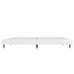 vidaXL Cadre de lit sans matelas blanc brillant 135x190 cm