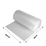 1 rouleau de film papier bulle tricouche Aircap largeur 100 cm x longueur 100 mètres