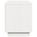 vidaXL Meuble TV Blanc 110 5x35x44 cm Bois de pin massif
