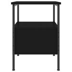 vidaXL Table de chevet noir 34x36x50 cm bois d’ingénierie