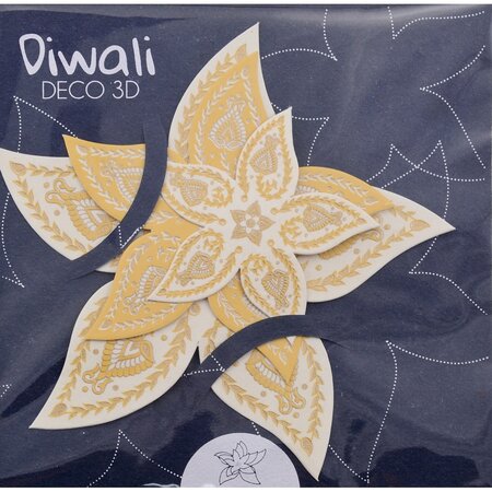 Papertree Diwali décoration 3D Fleur Ivoire