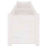 vidaXL Jardinières 2 Pièces Blanc 200x31x31 cm Bois de pin massif