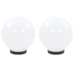 vidaXL Lampe à LED sous forme de boule 2 Pièces Sphérique 20 cm PMMA