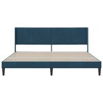 vidaXL Cadre de lit avec tête de lit Bleu 180 x 200 cm Velours