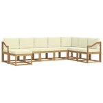 vidaXL Ensemble de canapés d'extérieur 8 pc Blanc et crème