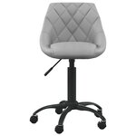 Chaise fauteuil siège de bureau informatique étude clairvelours gris 02_0024024