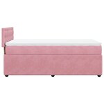 vidaXL Sommier à lattes de lit avec matelas Rose 90x190 cm Velours