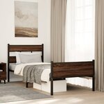 vidaXL Cadre de lit sans matelas chêne marron 107x203 cm
