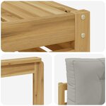 vidaXL Ensemble de canapés d'extérieur 6 Pièces Blanc et gris clair