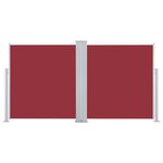 vidaXL Auvent latéral rétractable Rouge 140x600 cm