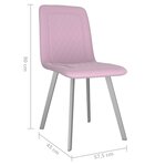 vidaXL Chaises à manger lot de 6 rose velours