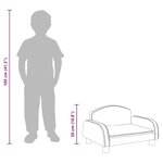 vidaXL Canapé pour enfants marron 50x40x30 cm similicuir