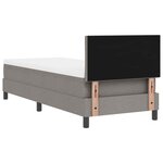 vidaXL Lit à ressorts avec matelas Taupe 80 x 200 cm tissu