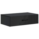 vidaXL Table d'appoint murale 59 x 34 5 x 17 cm Bois d'ingénierie Noir