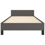 vidaXL Cadre de lit sans matelas gris 90x200 cm similicuir