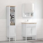 vidaXL Ensemble de mobilier de salle de bain FLORO 2 Pièces Blanc