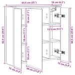 vidaXL Armoire Miroir de Salle de Bain Chêne Sonoma