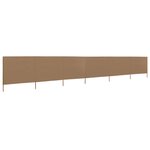 vidaXL Paravent 6 panneaux Tissu 800 x 160 cm Taupe