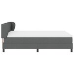 Lit à ressort vidaXL avec matelas gris foncé 140x190 cm en tissu