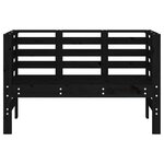 vidaXL Banc de jardin noir 111 5x53x71 cm bois massif de pin