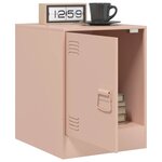 vidaXL Table de chevet rose 34 5x39x44 cm acier