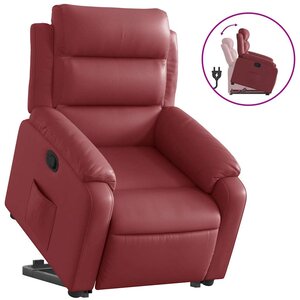 vidaXL Fauteuil inclinable Rouge bordeaux Similicuir