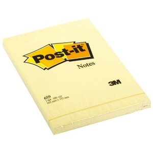Bloc 100 notes repositionnable 102 x 152mm Jaune POST-IT