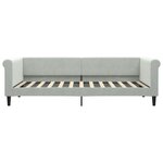vidaXL Lit de repos sans matelas gris clair 90x200 cm velours