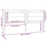 vidaXL Tête de lit Marron miel 205 5x4x100 cm Bois massif de pin