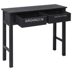 vidaXL Table console Noir 90 x 30 x 77 cm Bois