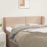 vidaXL Tête de lit avec oreilles Cappuccino 147x23x78/88 cm Similicuir