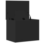 vidaXL Boîte de rangement noir 60x42x46 cm bois d'ingénierie
