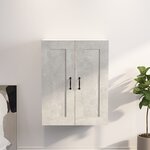 vidaXL Armoire murale suspendue Gris béton 69 5x32 5x90 cm