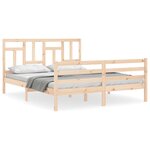 vidaXL Cadre de lit sans matelas 160x200 cm bois massif