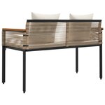 vidaXL Banc extérieur Beige et blanc crème 117 x 54 x 74.5 cm