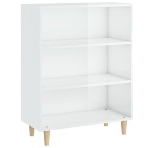 vidaXL Buffet Blanc brillant 69 5x32 5x90 cm Bois d'ingénierie