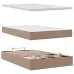 VidaXL Cadre de lit ottoman et matelas cappuccino 120x200cm similicuir