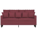 vidaXL Canapé à 2 places Rouge bordeaux 140 cm Tissu
