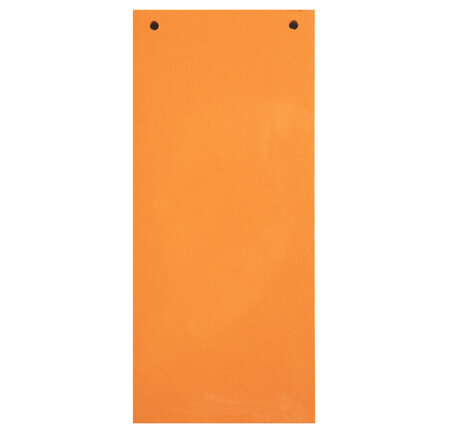 Paquet 100 Fiches Intercalaires Horizontales Unies Perforées - 105x240mm - Orange - X 12 - Exacompta