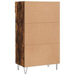 vidaXL Armoire à chaussures chêne fumé 60x35x105 cm bois d'ingénierie