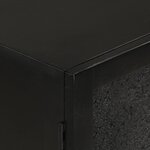vidaXL Buffet noir 55x30x77 cm bois massif de manguier et fer