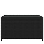 vidaXL Table basse de jardin Carré Noir 50x50x30 cm Résine tressée