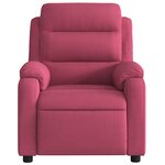 vidaXL Fauteuil inclinable électrique rouge bordeaux velours