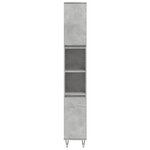 vidaXL Ensemble de meubles de salle de bain 3 Pièces gris béton