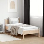 vidaXL Cadre de lit sans matelas 90x200 cm bois de pin massif