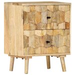 vidaXL Table de chevet 40x30x50 cm Bois de manguier massif